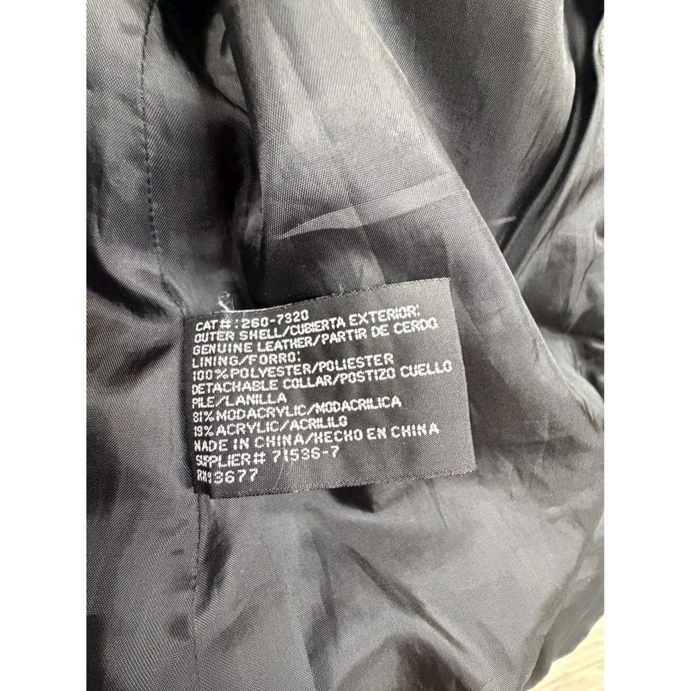 Jacqueline Ferrar Black Leather Belted Zip Up Jacket Sz Small Collared Moto Coat - Picture 3 of 9
